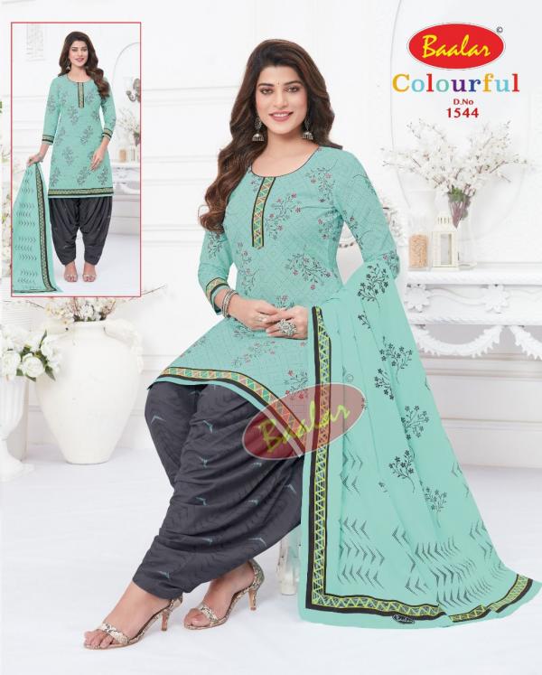 Baalar Colourful Vol-15 Cotton Designer Patiyala Dress Material 